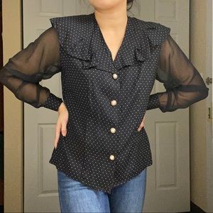 Ivy Vintage Black and White Top